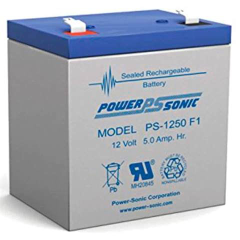 Batería PowerSonic PS-1250 12V 5Ah sellada recargable para UPS y sistemas de respaldo