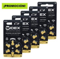 PROMOCIÓN 5 BLÍSTER PILA N°10 WIDEX AUDITIVA