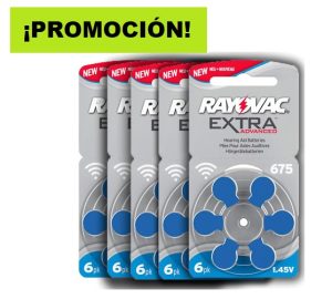 PROMOCIÓN 5 BLÍSTER PILA N°675 RAYOVAC AUDITIVA