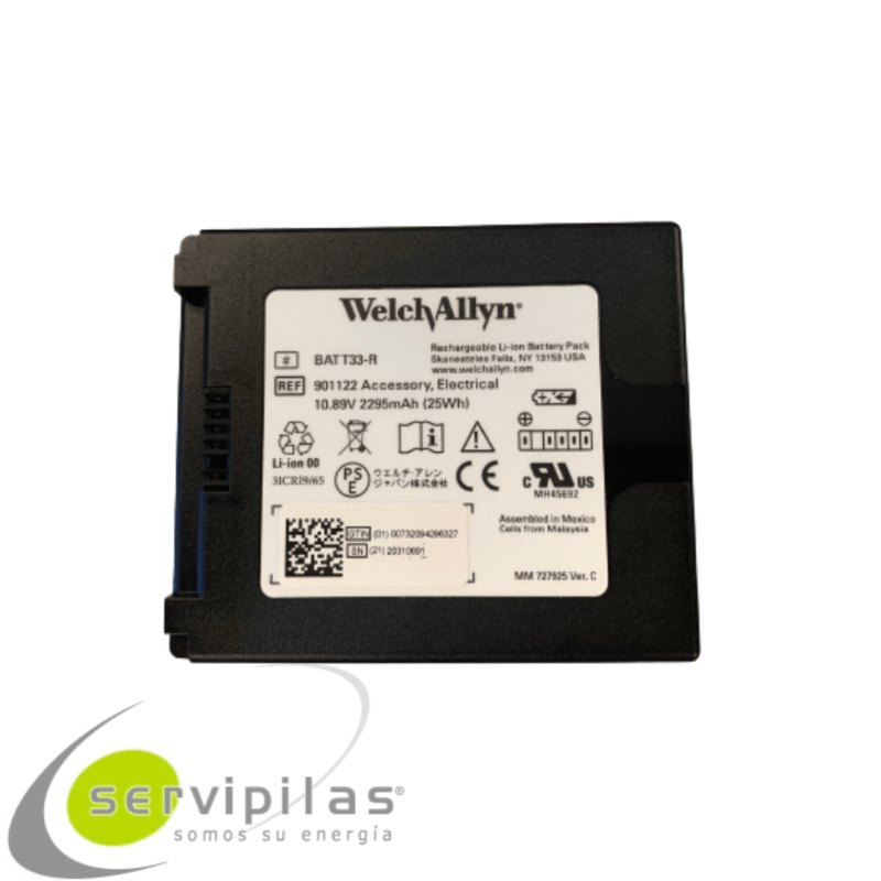 BATERIA T33-R 10.89V 2295mAh WELCH ALLYN