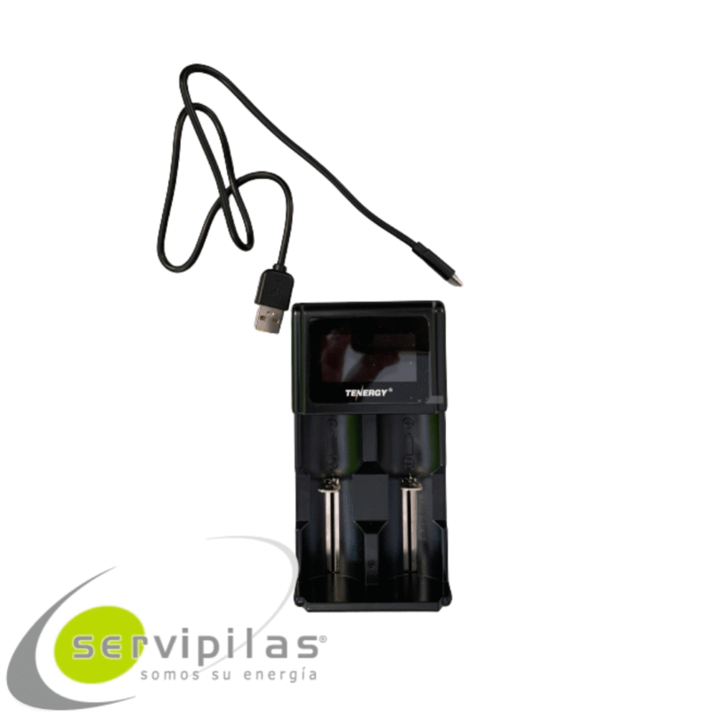 CARGADOR TENERGY TN471U INTELIGENTE, 2 BAHIAS CON LCD PARA BATERIAS DE LITIO/NiMH/NiCD