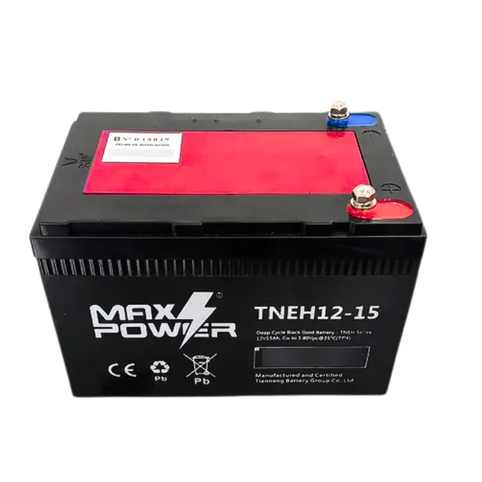 Batería TNEH12-15 Max Power 12V 15Ah para respaldo de energía y uso industrial