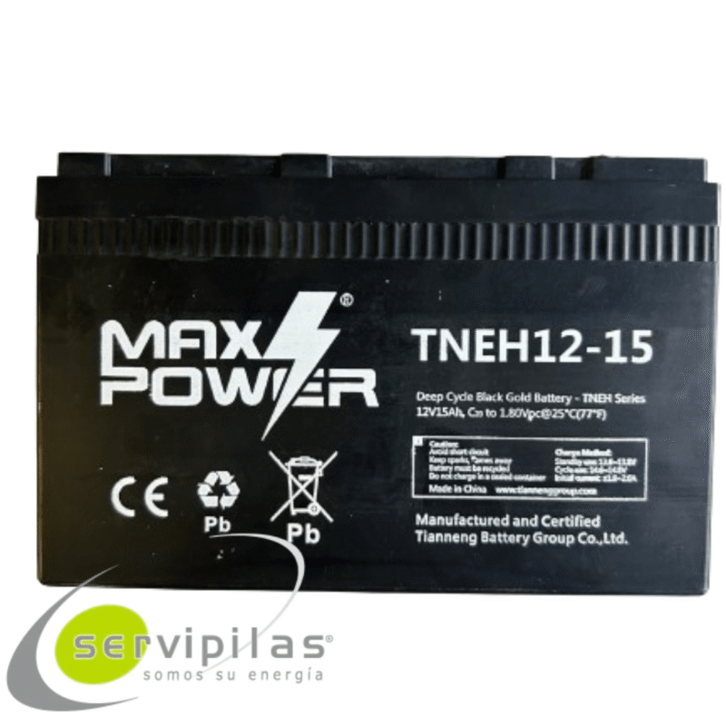 BATERÍA TNEH12-15 MAX POWER 12V 15AH