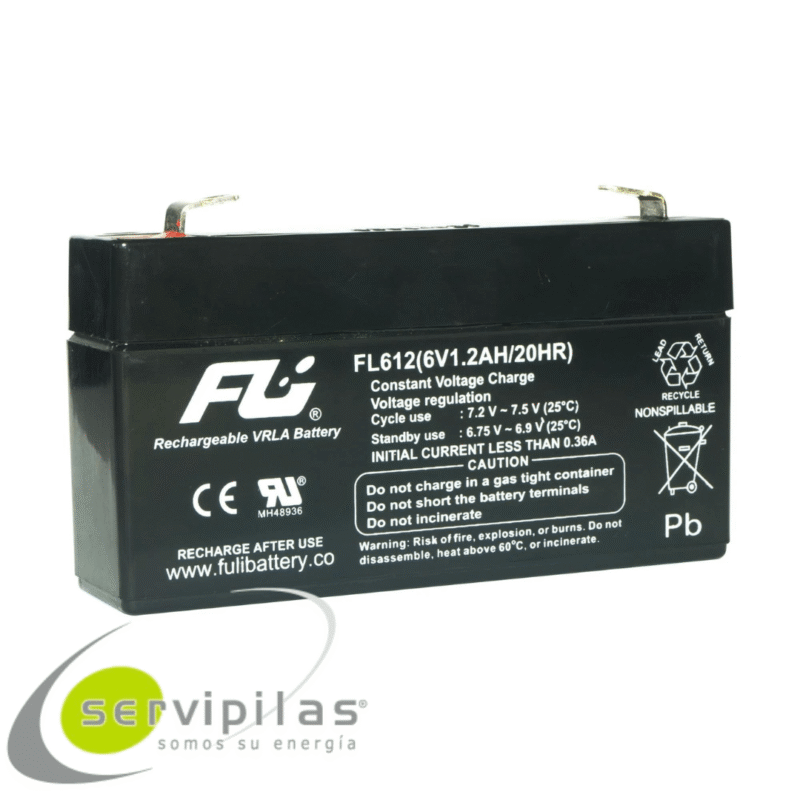 BATERÍA FL612GS FULLI 6V 1.2AH