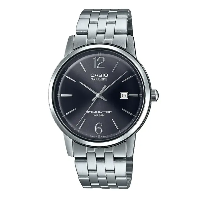Reloj-Casio-Sapphire-Pulso-Metalico-Plateado-Referencia MTS-110D-1AVDF