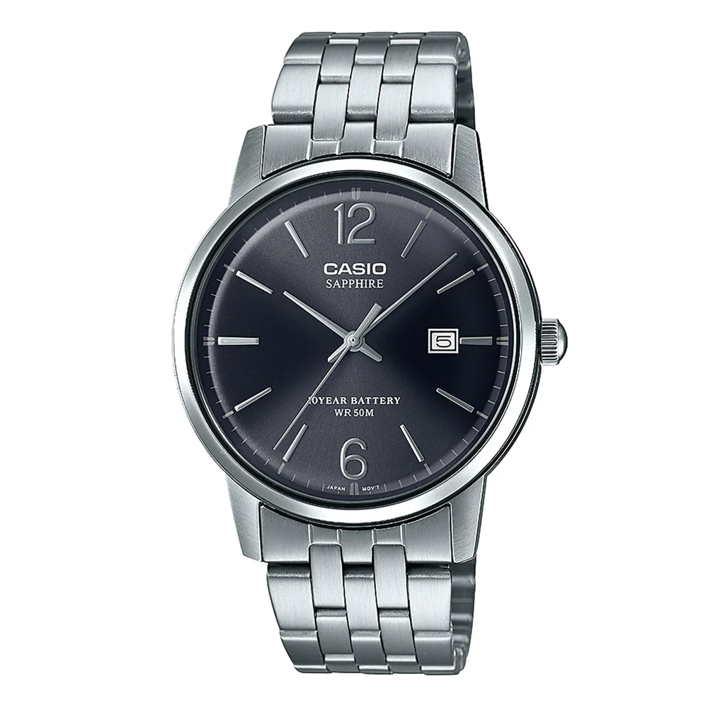 Reloj-Casio-Sapphire-Pulso-Metalico-Plateado-Referencia MTS-110D-1AVDF