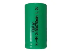Batería recargable 2/3AA de 1.2V y 750mAh, ideal para equipos electrónicos, dispositivos industriales y sistemas que requieren energía confiable y duradera.