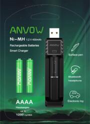 CARGADOR BATERIA AAAA + 2AAAA 1.2V 400mAh NiMH