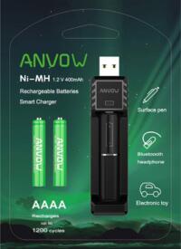 CARGADOR BATERIA AAAA + 2AAAA 1.2V 400mAh NiMH