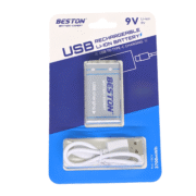 BATERIA 9V BESTON RECARGABLE TIPO C 3.7V 1000mAh