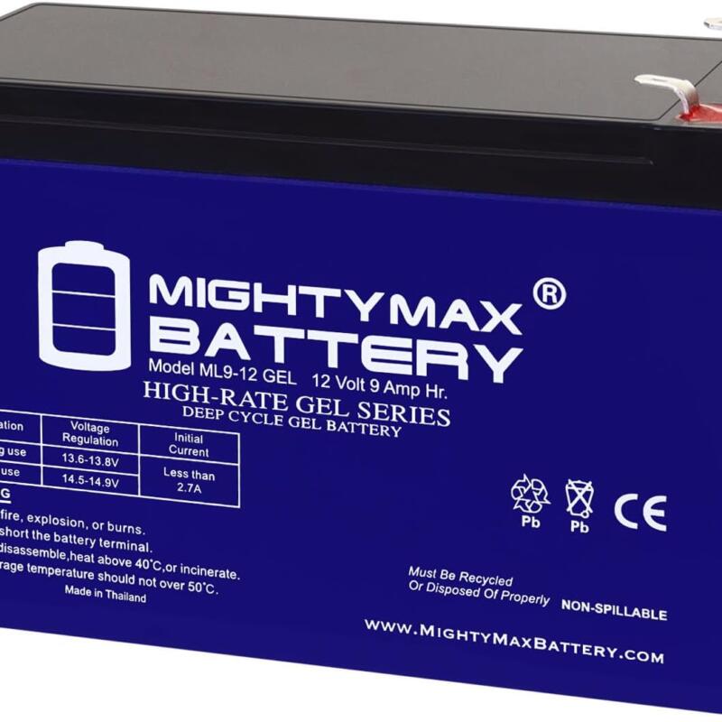 BATERIA MIGHTY MAX 12V 9AH GEL CICLO PROFUNDO