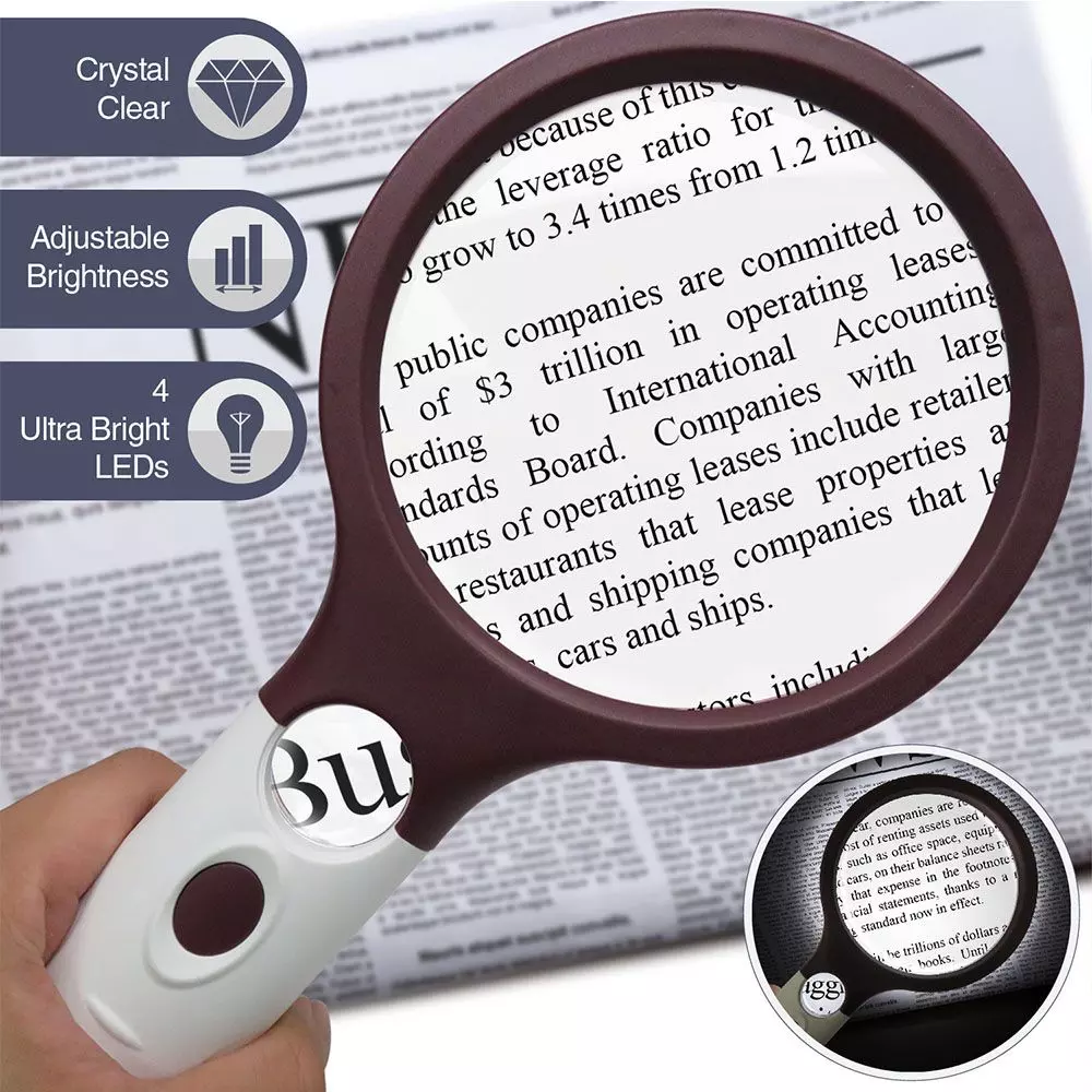 LUPA DE MANO 4X LED N°70108A1