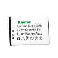 BATERIA KASTAR SLB-0837 3.7V 1300mAh Batería para Samsung SLB-0837B SLB-0837(B) Samsung Digimax L70 Digimax L83T L85T Samsung Digimax L201 Digimax L301 Digimax NV8 Digimax NV10 Digimax NV15 Digimax NV20 Samsung