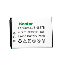 BATERIA KASTAR SLB-0837 3.7V 1300mAh Batería para Samsung SLB-0837B SLB-0837(B) Samsung Digimax L70 Digimax L83T L85T Samsung Digimax L201 Digimax L301 Digimax NV8 Digimax NV10 Digimax NV15 Digimax NV20 Samsung