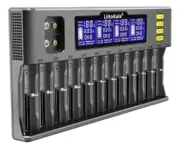 CARGADOR UNIVERSAL INTELIGENTE LIITOKALA 12 BAHIAS PANTALLA LCD RCR123