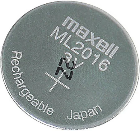 pila de botón maxell ml2016 recargable 3voltios