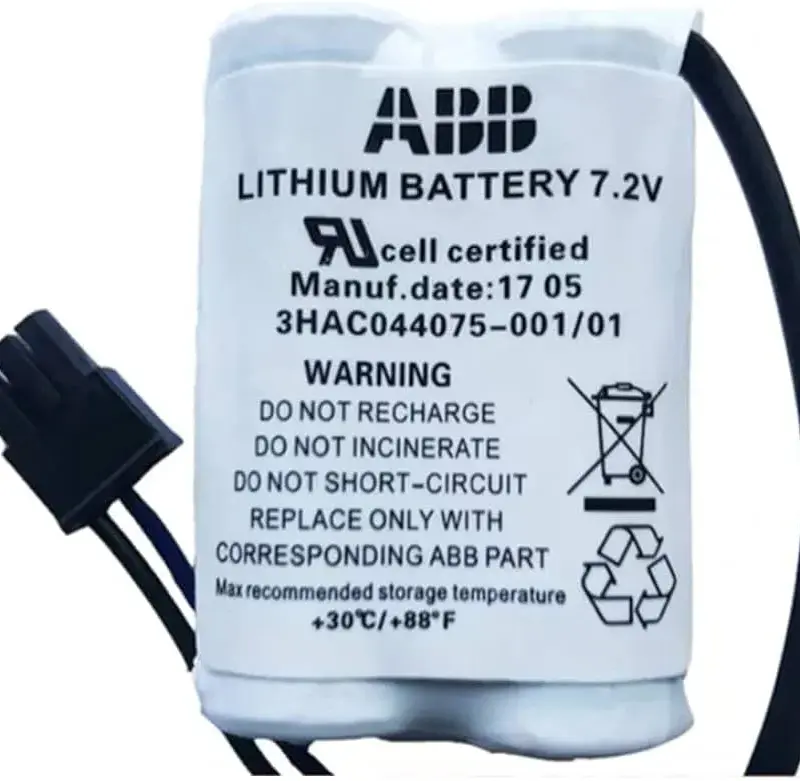 Pila ABB 3HAC044075-001/01 7.2V 3600mAh para Robot CPU SMB
