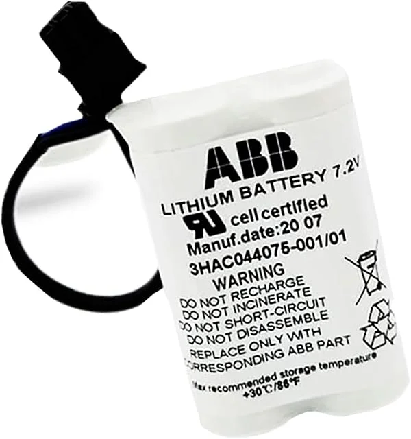Pila ABB 3HAC044075-001/01 7.2V 3600mAh para Robot CPU SMB