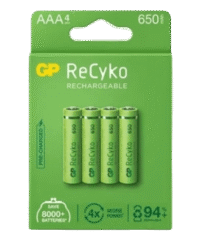 BATERIA AAA GP RECARGABLE 650mAh *4