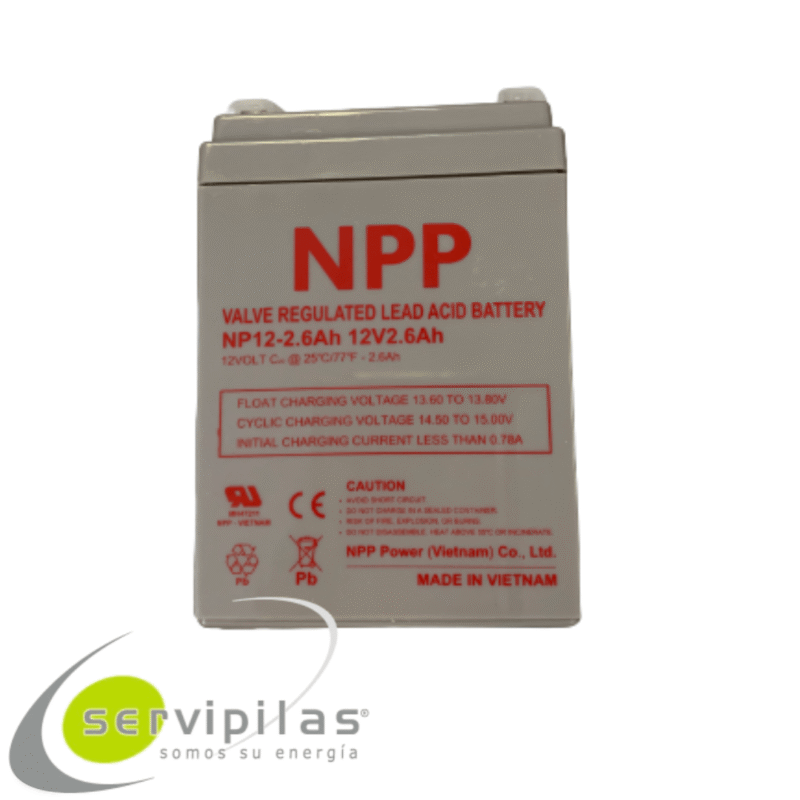 BATERÍA NPP NP1226 12V 2.6AH