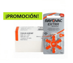 PROMOCIÓN CAJA PILA N°13 RAYOVAC AUDITIVA