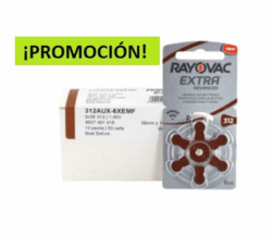 PROMOCIÓN CAJA PILA N°312 RAYOVAC AUDITIVA