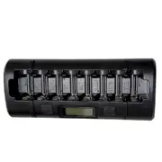 CARGADOR POWEREX DE BATERIA LCD DE 8 BAHIAS MH-C808M AA, AAA, C, D
